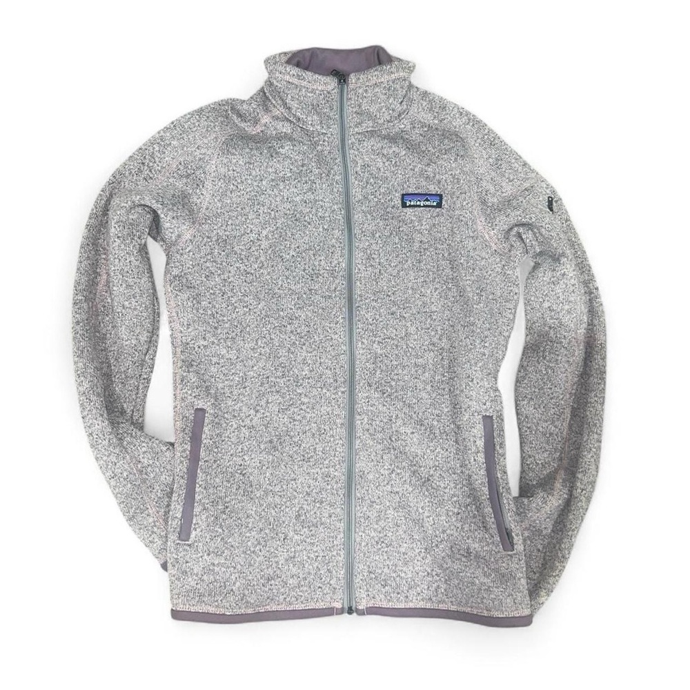 purple marled fleece patagonia jacket
